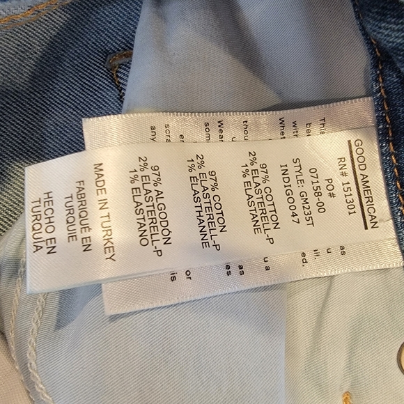 Good American High-Rise Mom Jean Size 0/25 NWT! Style GM235T Indigo - Picture 8 of 15